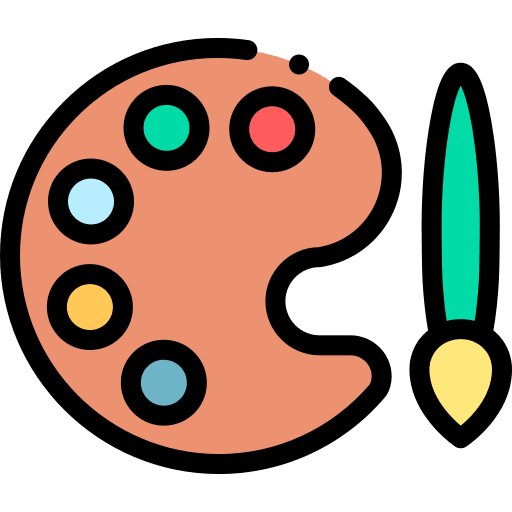 Palette art and design artist palette icon