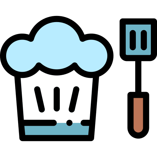 Chef spatula cooking hat icon
