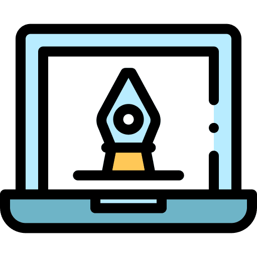 Laptop electronics edit tools vector icon