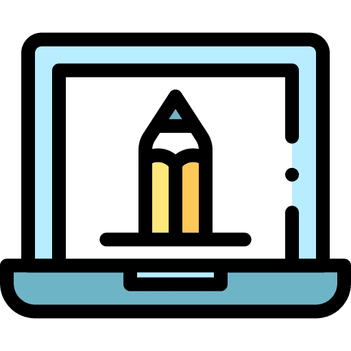 Laptop pencil edit tools laptop icon