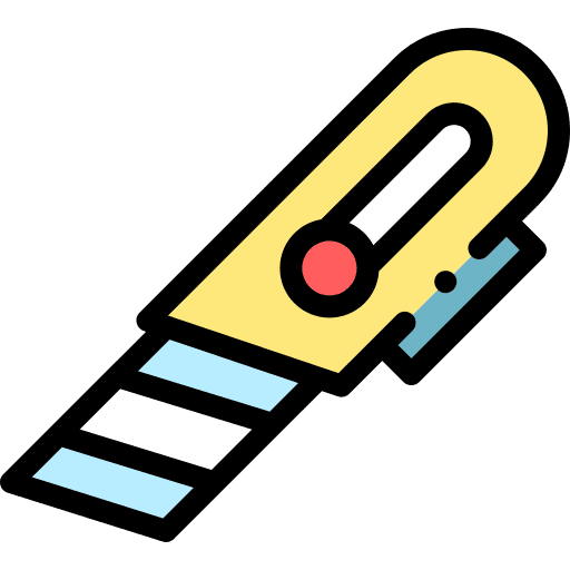 Cutter pocket knife sharp equipment icon