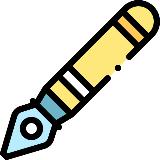 Pen write education fountain pen icon