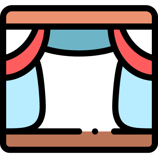 Theatre entertainment stage theater icon