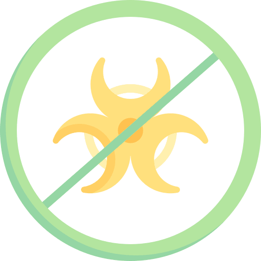 No toxic radiation contamination hazard icon