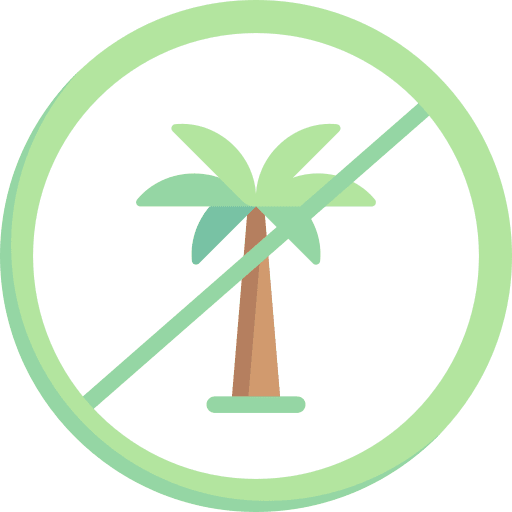 Palm oil free signaling forbidden healthcare icon