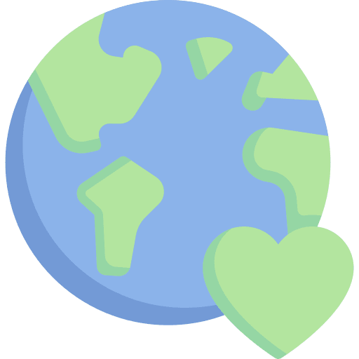World world heart love icon