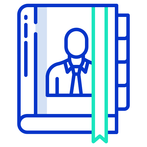 Contact book phone book contact list communications icon