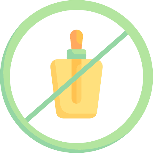 Palm oil free cosmetic prohibited forbidden icon