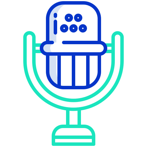 Microphone speaker music voice recorder icon