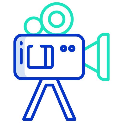 Video camera cinema photographic film film icon