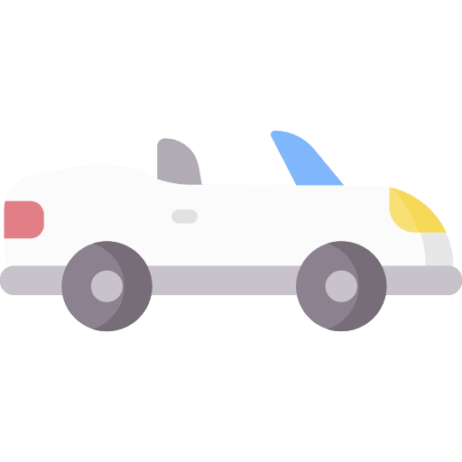 Convertible car transport vehicle convertible car icon