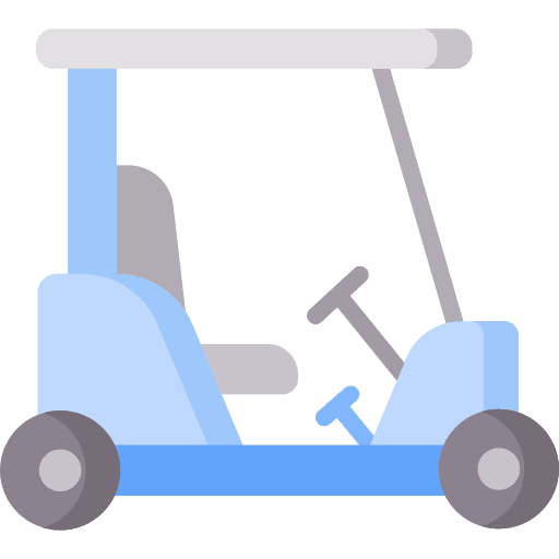 Golf cart transportation drive golf cart icon