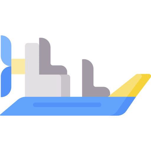 Boat journey vehicle transportation icon