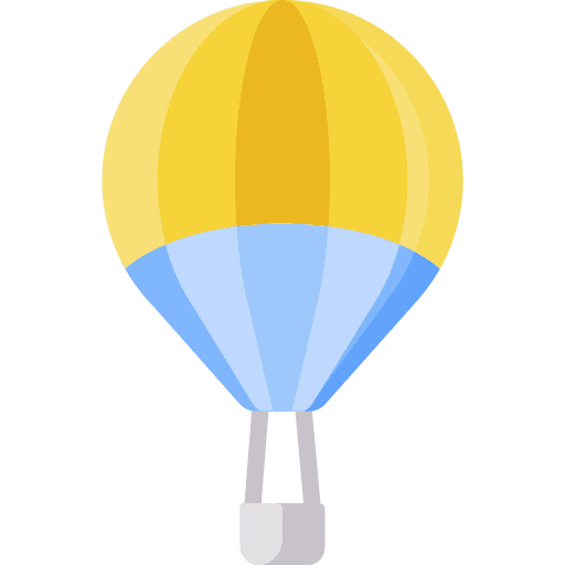 Hot air balloon transportation travel hot air balloon icon