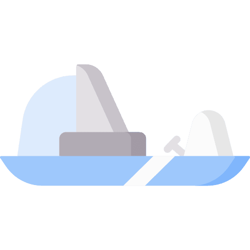 Boat travel sea transportation icon