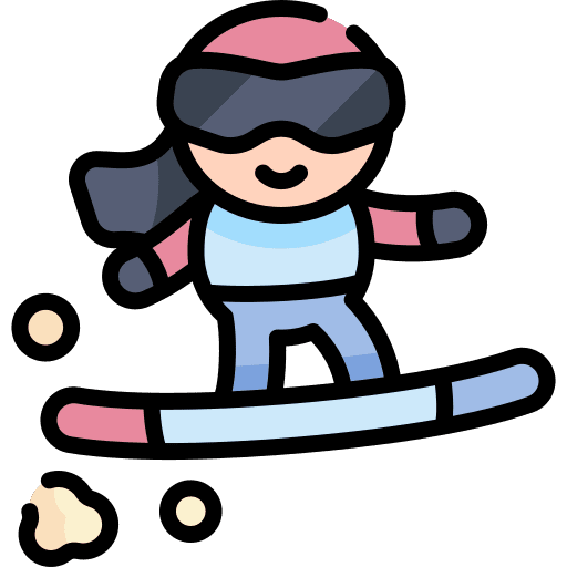 Snowboarder woman sports and competition people icon