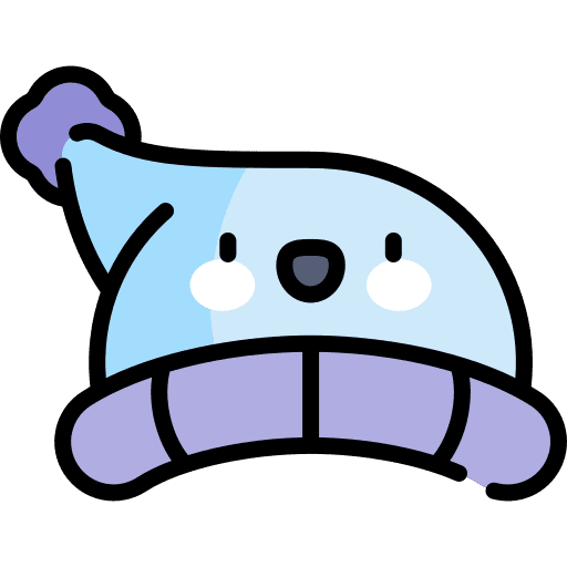 Beanie fashion winter hat pompom icon