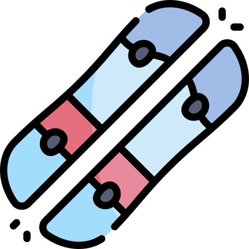 Splitboard sports and competition winter sports snowboard icon