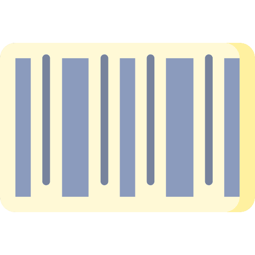 Barcode price vertical lines products icon