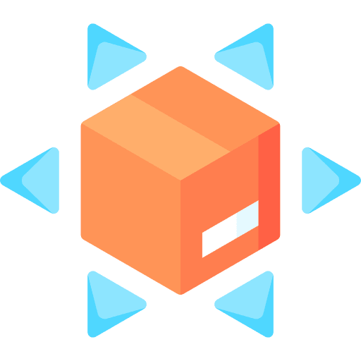 Distribution shipping box distribution icon
