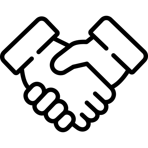 Handshake settlement shake hands customer engagement icon