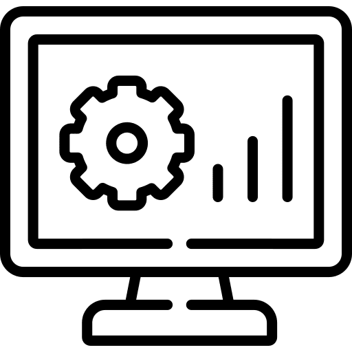 Settings seo and web web development backend icon