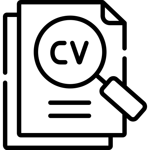 Cv recruitment search files and folders icon