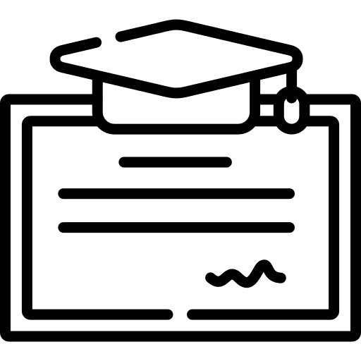 Education college mortarboard diploma icon