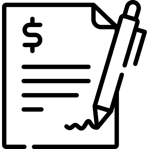 Invoice online bill store icon