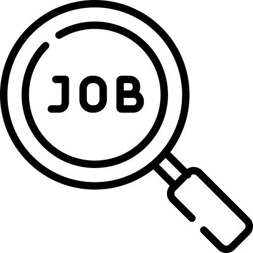 Job search magnifying glass job search search icon