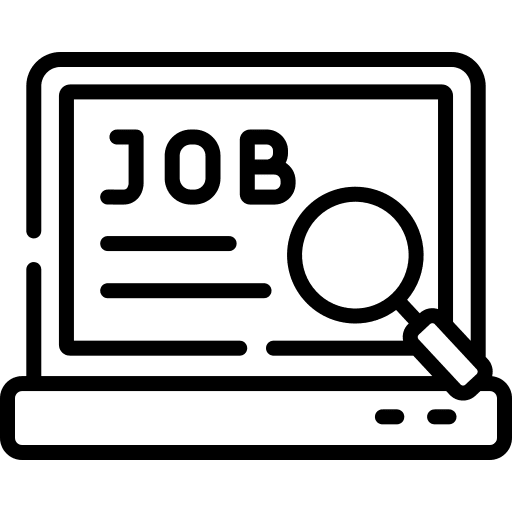 Job search computing laptop job search icon