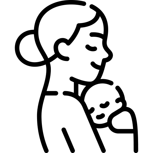 Mother newborn avatar kid and baby icon