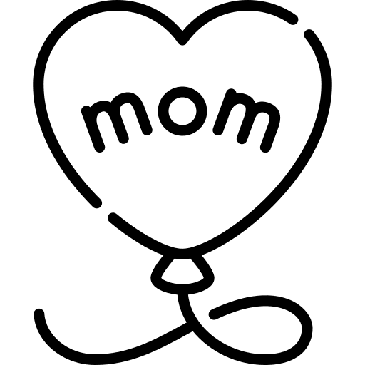 Balloon mother day balloon birthday and party icon