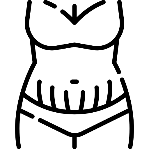 Stretch marks skin people body icon