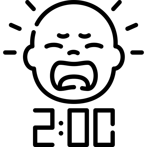 Baby crying night baby crying infant icon