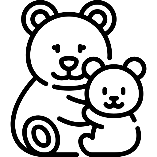 Teddy bear children puppet kid and baby icon