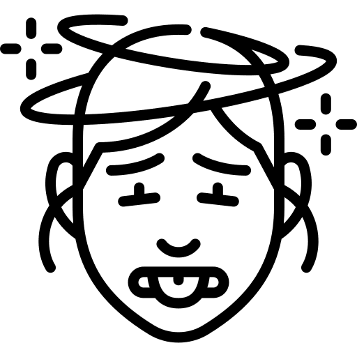 Woman healthcare and medical user dizziness icon
