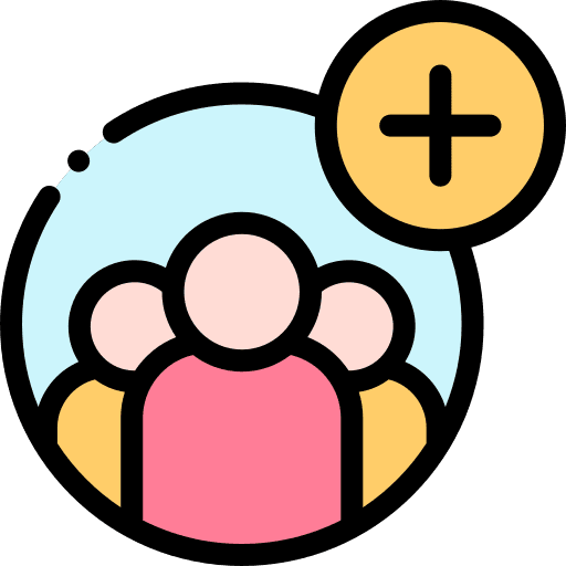 Add group social network friend icon