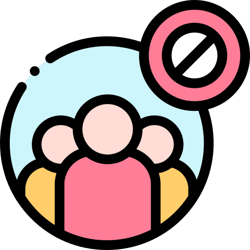 Block profile blocked group icon