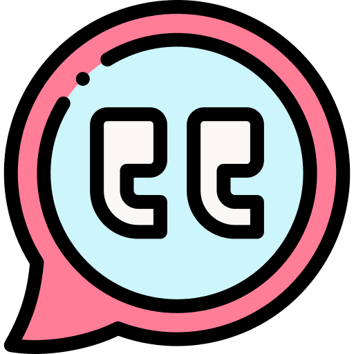 Quotation communications chat box quotes icon