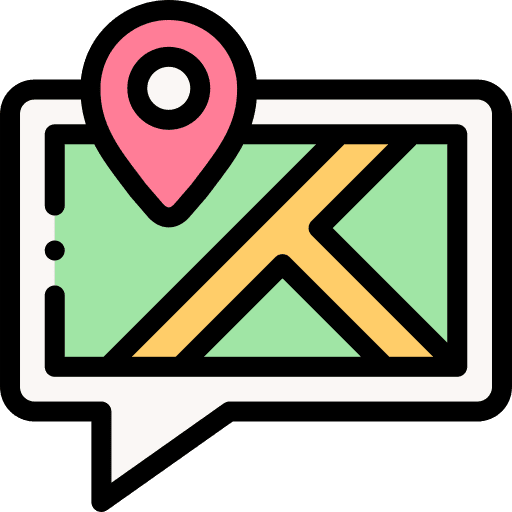 Share location map location smartphone route icon