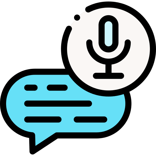 Voice chat signal chat box smartphone icon