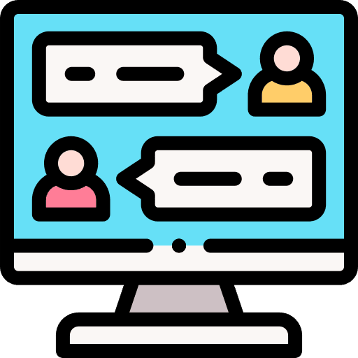 Chat screen communications chat icon