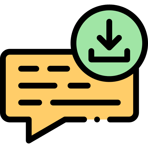 Download chat download conversation icon