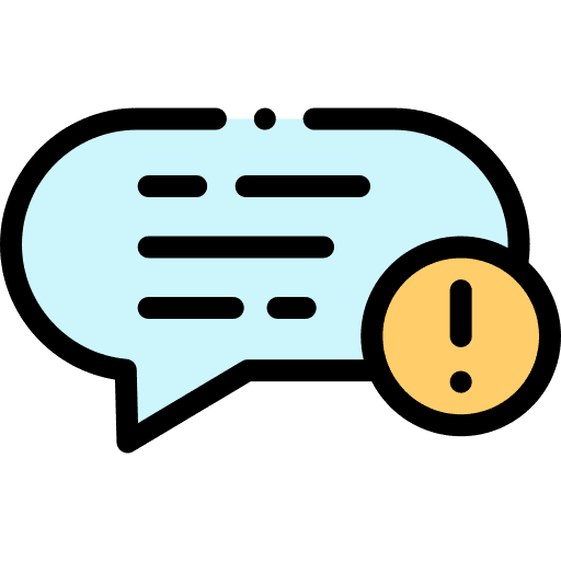 Failed message failed communications icon