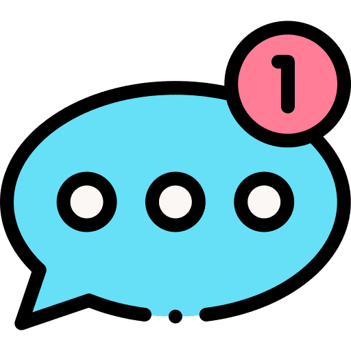 Notification communications message speech bubble icon