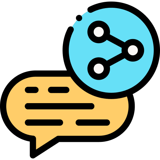 Share speech bubble share networking icon