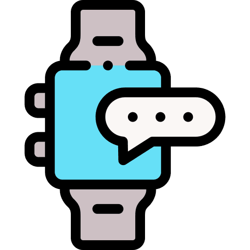 Smartwatch communications watch message icon