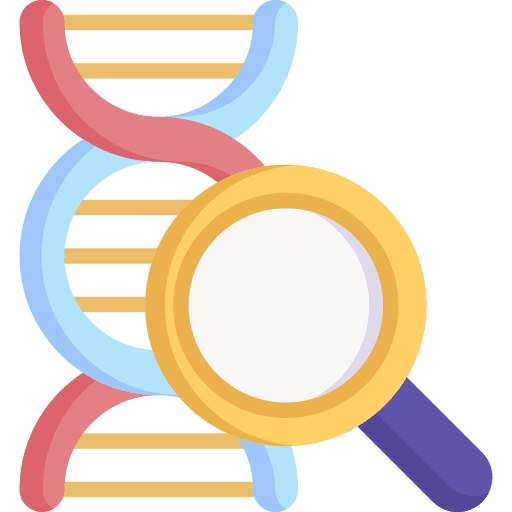 Dna education loupe magnifier icon