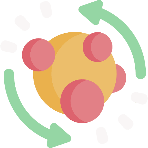 Metabolism symbiosis molecules genetics icon
